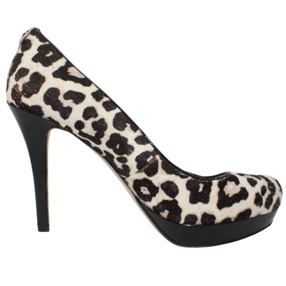 Michael Kors Womens Size 9 M Leopard Print Calf Hair Lonna Pumps Heels Platform - Picture 9 of 14